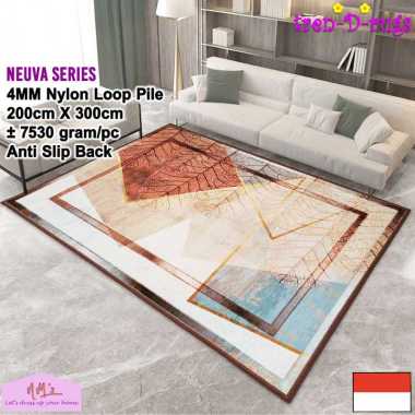 Tren-D-rugs Karpet eropa aesthetic jumbo besar 200 cm x 300 cm anti slip permadani motif abstrak mod