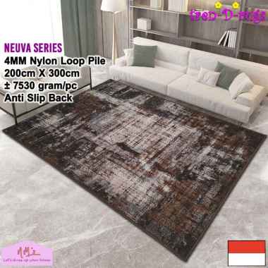 Tren-D-rugs Karpet eropa aesthetic jumbo besar 200 cm x 300 cm anti slip permadani motif abstrak mod