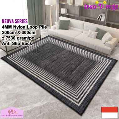 Tren-D-rugs Karpet eropa aesthetic jumbo besar 200 cm x 300 cm anti slip permadani motif abstrak mod