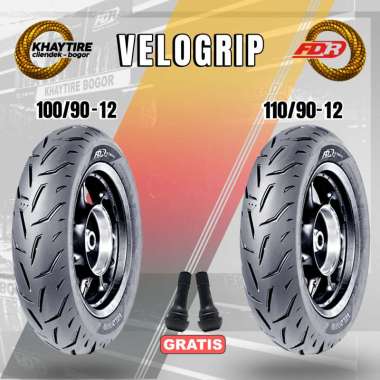 Sepasang Ban Motor New Scoopy FDR VELOGRIP 100/90 Ring 12 Dan 110/90 Ring 12 Tubeless