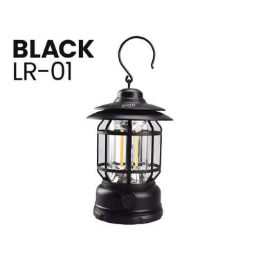 Goto Liora Lampu Lentera Tenda Camping Outdoor Emergency Lamp Baterai LR-01 BLACK