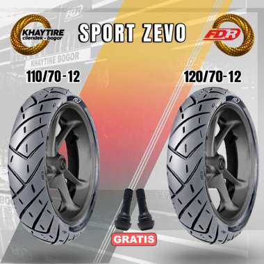 Paket Ban Vespa Matic FDR SPORT ZEVO 110/70 Ring 12 Dan 120/70 Ring 12 Tubeless