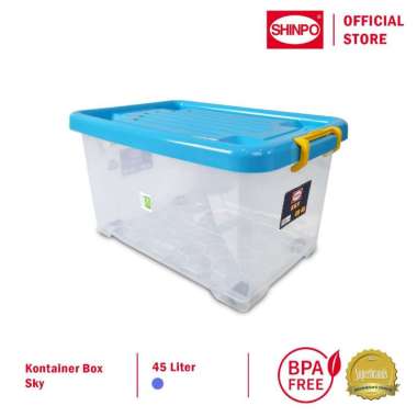 Shinpo Container Box Kotak Penyimpanan - SKY CB 45 Biru Muda