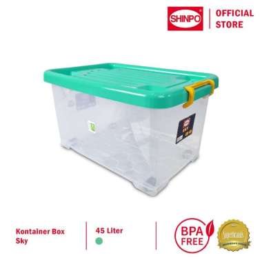Shinpo Container Box Kotak Penyimpanan - SKY CB 45 Hijau Muda
