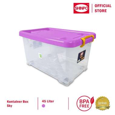 Shinpo Container Box Kotak Penyimpanan - SKY CB 45 Ungu