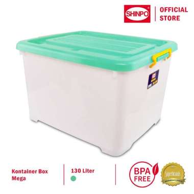 Shinpo Container Box Kotak Penyimpanan - MEGA CB 130 Hijau Muda