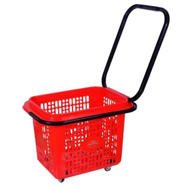 Shinpo Shopping Basket Trolly Belanja - PELICAN Merah