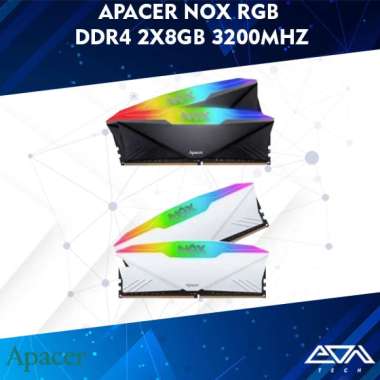 APACER NOX RGB DDR4 2x8GB 3200Mhz Memory Dual RAM PC White
