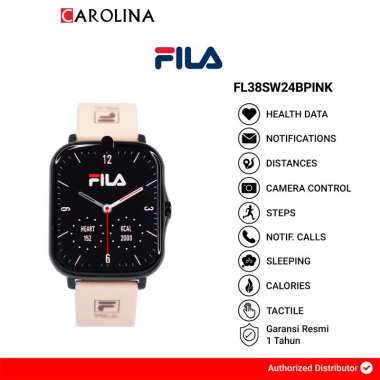 Jam Tangan Unisex FILA Smart Watch FL38SW24BPINK Full Screen Touch Display Pink Silicone Strap