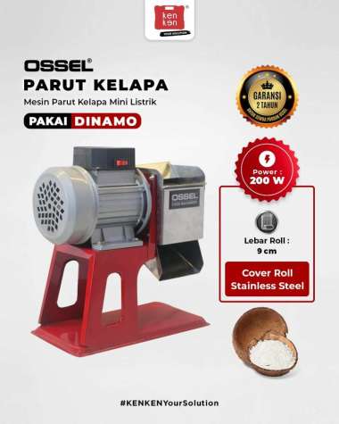 OSSEL Parut Kelapa Mini Listrik Parut Singkong Listrik Parutan Kelapa Rumahan Listrik OSSEL
