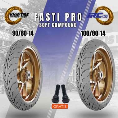 Paket Ban Tubles Motor Matic IRC FASTI PRO 90/80 - 100/80 Ring 14