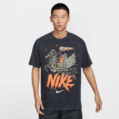 NIKE Men Basketball Max90 T-Shirt Kaos Basket Pria [HF6200-010] S Black