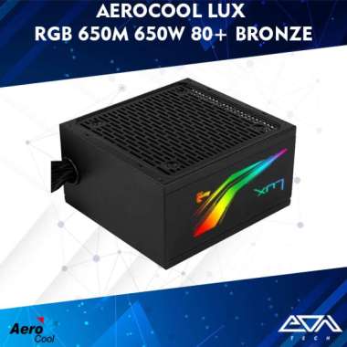 AeroCool LUX RGB 650M 650W 80+ Bronze Power Supply | PSU 80Plus