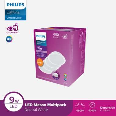 Philips Meson Multipack 105 9W 4000K - Paket 3 Gratis 1