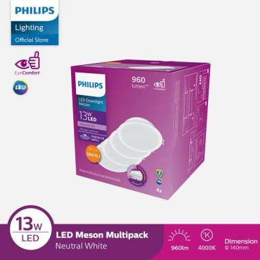 Philips Meson Multipack 125 13W 4000K - Paket 3 Gratis 1