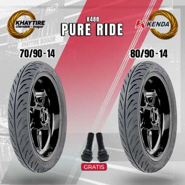 Paket Ban Tubles Motor Matic KENDA K488 70/90 - 80/90 Ring 14 Tubeless