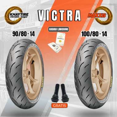 Paket Ban Tubles Motor Matic MAXXIS VICTRA 90/80 - 100/80 Ring 14