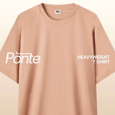 M231 T-Shirt Ponte Heavyweight Polos Oversized Pendek Dusty Pink 0756D M