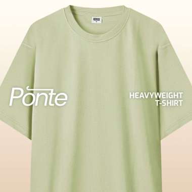 M231 T-Shirt Ponte Heavyweight Polos Oversized Pendek Hijau Pupus 0756I L