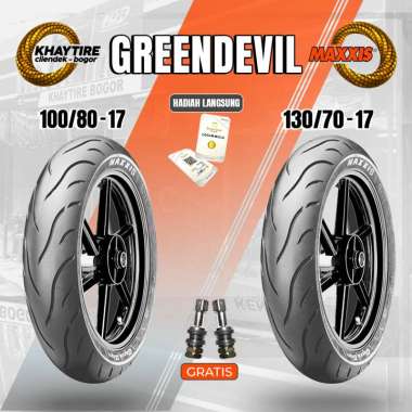 Paket Ban Motor Sport MAXXIS GREENDEVIL 100/80-17 + 130/70 Ring 17