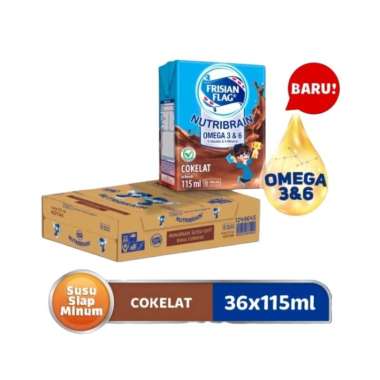 Frisian Flag Susu UHT Cokelat Nutribrain 1 Karton ( 36 x 110ml )