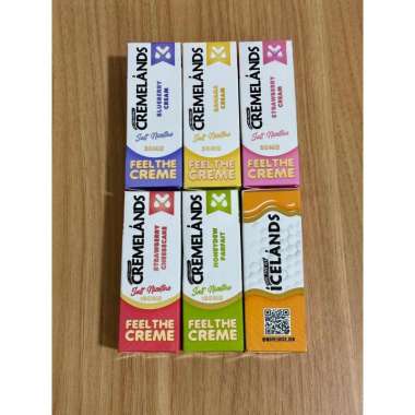 cremelands banana cream salt cremelands blueberry cream cremelands strawberry cream strawberry chees