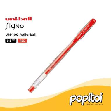 UniBall Signo UM-100 Gel Ink Rollerball Pen 0.5 mm Pulpen Warna Warni RED