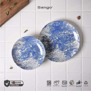 Blue Waves Dinner Salad Plate Piring Makan