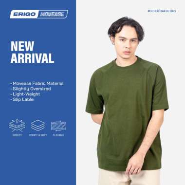 Erigo Movease Short Sleeve Lagen Olive - Kaos T-shirt Raglan Unisex XXL