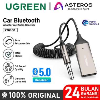 UGREEN Car Wireless Audio Bluetooth 5.0 Receiver Aux Mobil 3.5mm 70601 70601 Multicolor