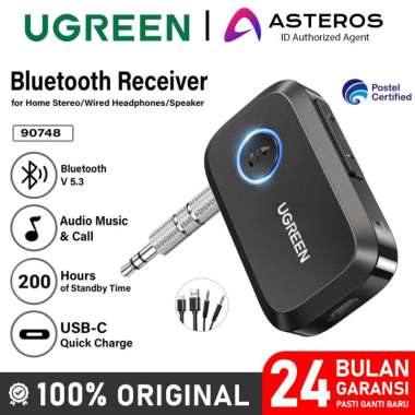 UGREEN Car Wireless Audio Bluetooth 5.0 Receiver Aux Mobil 3.5mm 70601 90748 Multicolor