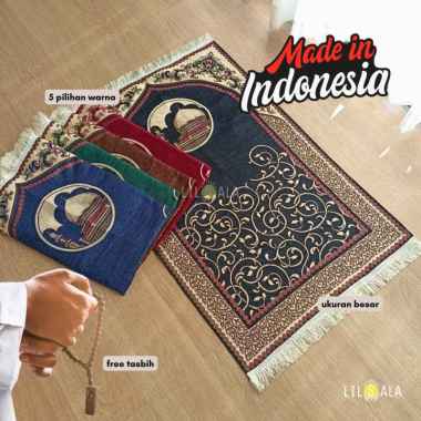 Sajadah S10 Premium Free Tasbih Dewasa Besar Kado Hadiah Parcel Oleh-Oleh Haji/Umroh Kemas Box Maroo