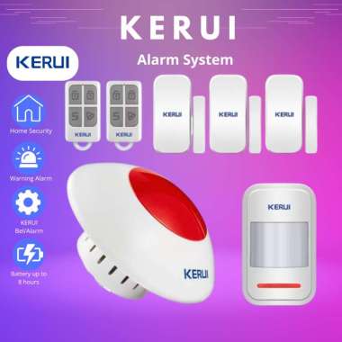 Alarm Rumah Strobe Sirine wireless KERUI strobe Alarm System