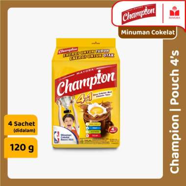Minuman Cokelat Mayora Champion Pouch 4's