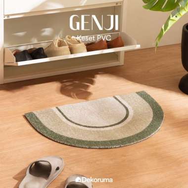 Dekoruma GENJI Keset Kaki PVC Halfmoon Ukuran 40x60 cm - Green