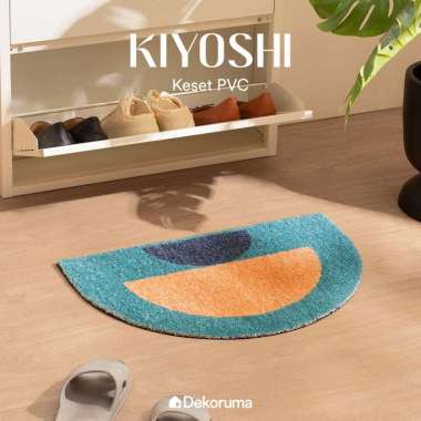 Dekoruma KIYOSHI Keset Kaki PVC Halfmoon Ukuran 40x60 cm - Blue
