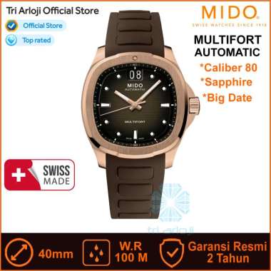 Mido Multifort TV Big Date M049.526.37.291.00 - Jam Tangan Pria M0495263729100 Brown Kim Soo Hyun