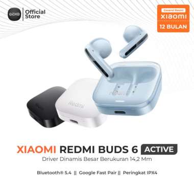 Xiaomi Redmi Buds 6 Active TWS Bluetooth 5.4 Baterai 30 Jam Garansi Resmi Pink