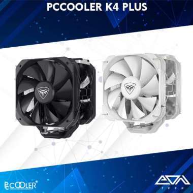 PCCOOLER K4 PLUS CPU Cooler | PC COOLER Fan Prosessor - Dual Fan Black