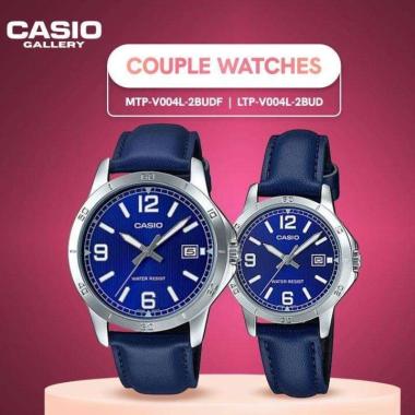 Jam Tangan Couple Casio MTP-V004L-2BUDF x LTP-V004L-2BUDF