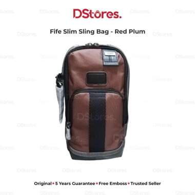 TUMI Tas Selempang Fife Slim Sling Bag - Red Plum