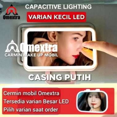 Cermin Sunvisor Cermin Make Up Omextra Dynamic Led Cermin Lampu Mobil PUTIH KECIL LED