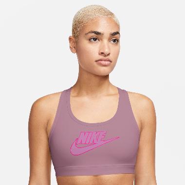 NIKE Women Training Swoosh Medium Support Padded Logo Sports Bra Sport Bra Wanita [FB4081-523] L Plu