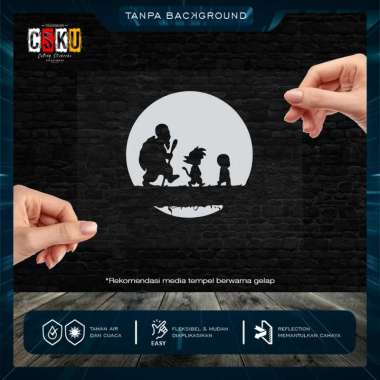 Asahi Cutting Stiker Dragon Ball Z The Journey Variasi Motor Mobil 10x10 Putih