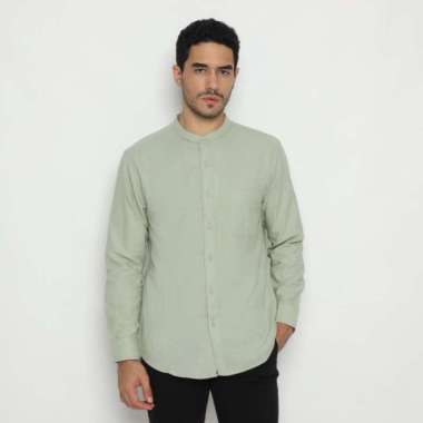 Platini Kemeja Pria Shanghai Lengan Panjang Katun Oxford 22042 SAGE GREEN S