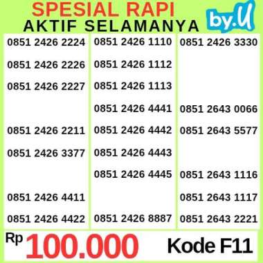 Nomor / Nomer Cantik Kartu Perdana By U Telkomsel