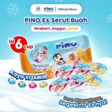 Pino Es Serut Buah 1 Bag (Isi 6 Cup) - Anggur, Strawberry, Jeruk 1 Bag 6 Cup GSO