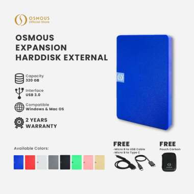 Osmous Expansion Hardisk HDD Eksternal 320GB Pearl White