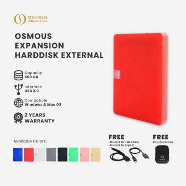 Osmous Expansion Hardisk HDD Eksternal 500GB Pearl White