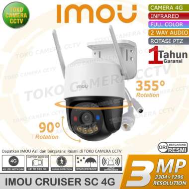 IMOU CRUISER SC 4G 3MP KAMERA CCTV IP CAMERA PTZ 360 AUDIO SIRENE FULL COLOR MEMORI 32GB